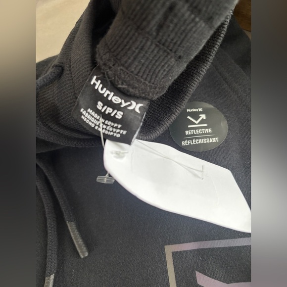 HURLEY - NEW! RELAXED FIT Boxed Logo Black Jogger Sweatpants Size Small - Picture 8 of 9